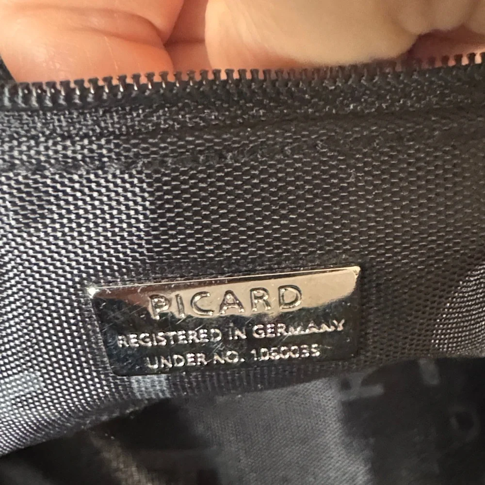 Chic Picard 3 Section Black Leather Bag